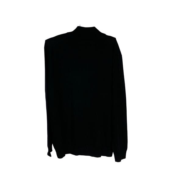 Club Room Black Quarter Zip Merino Wool Blend Sweater Size L NWT - Picture 2 of 7
